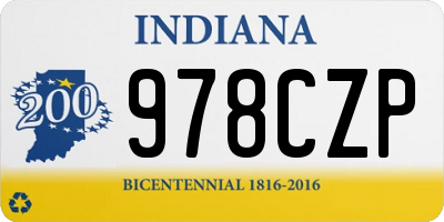 IN license plate 978CZP