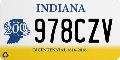 IN license plate 978CZV