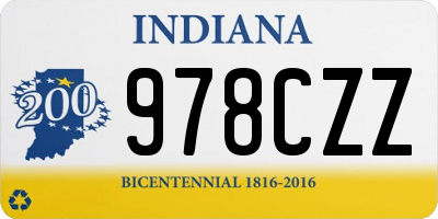 IN license plate 978CZZ