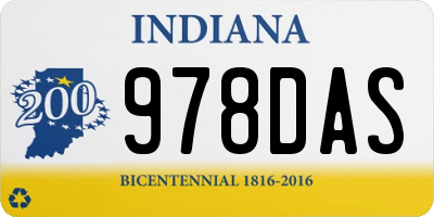 IN license plate 978DAS