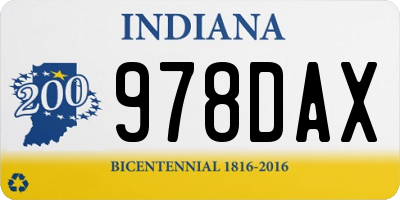 IN license plate 978DAX