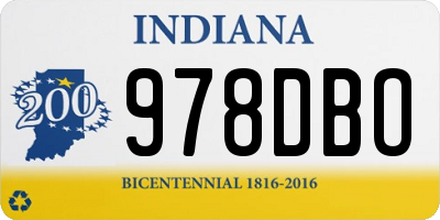 IN license plate 978DBO
