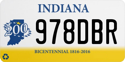 IN license plate 978DBR