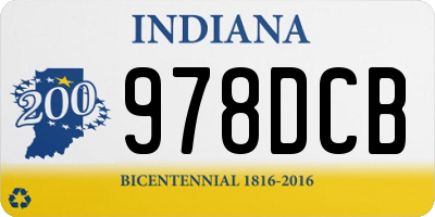 IN license plate 978DCB