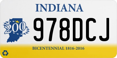 IN license plate 978DCJ