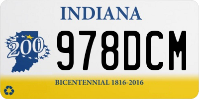 IN license plate 978DCM
