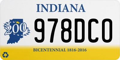 IN license plate 978DCO