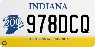 IN license plate 978DCQ