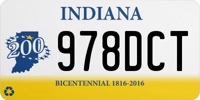 IN license plate 978DCT