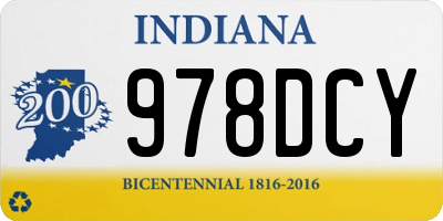 IN license plate 978DCY
