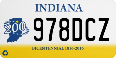 IN license plate 978DCZ