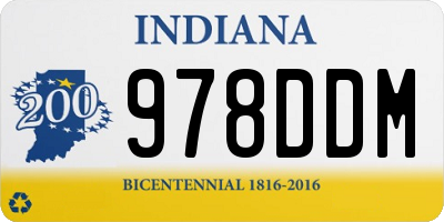 IN license plate 978DDM