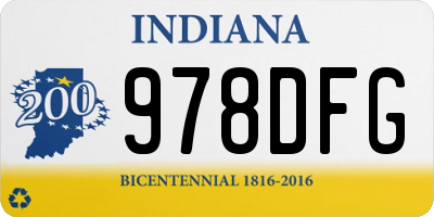 IN license plate 978DFG