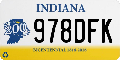IN license plate 978DFK