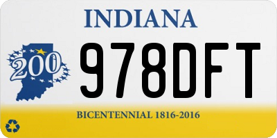 IN license plate 978DFT