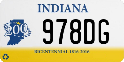 IN license plate 978DG