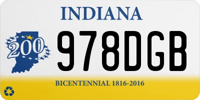 IN license plate 978DGB