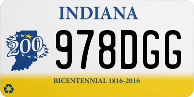 IN license plate 978DGG