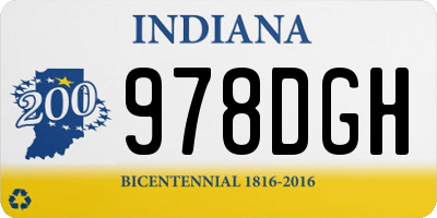 IN license plate 978DGH