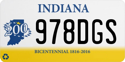 IN license plate 978DGS