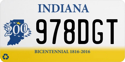 IN license plate 978DGT