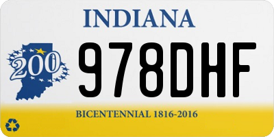 IN license plate 978DHF