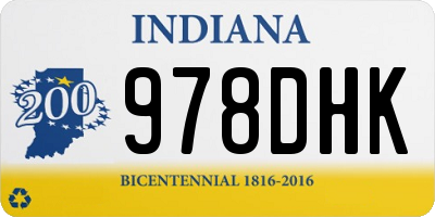 IN license plate 978DHK