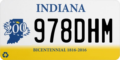 IN license plate 978DHM
