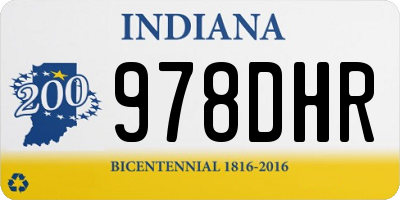 IN license plate 978DHR