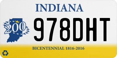 IN license plate 978DHT