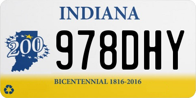 IN license plate 978DHY