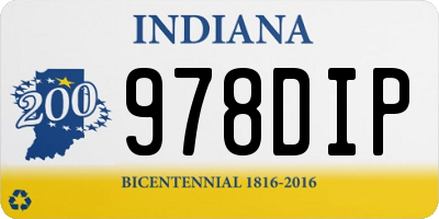 IN license plate 978DIP