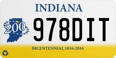 IN license plate 978DIT