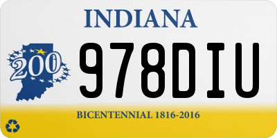IN license plate 978DIU