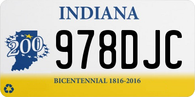 IN license plate 978DJC
