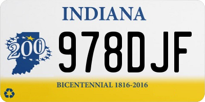 IN license plate 978DJF