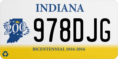 IN license plate 978DJG
