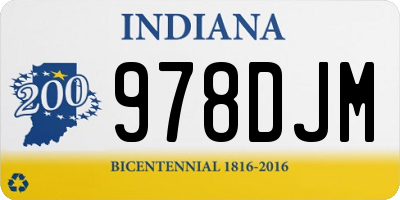 IN license plate 978DJM