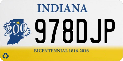 IN license plate 978DJP