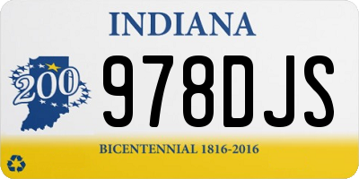IN license plate 978DJS