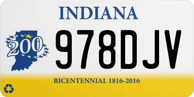 IN license plate 978DJV