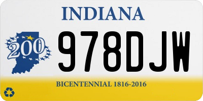 IN license plate 978DJW