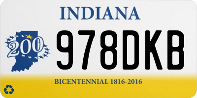 IN license plate 978DKB