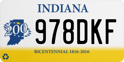IN license plate 978DKF