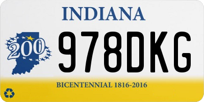 IN license plate 978DKG