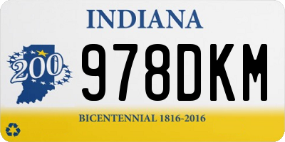 IN license plate 978DKM