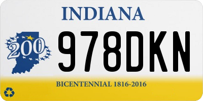 IN license plate 978DKN