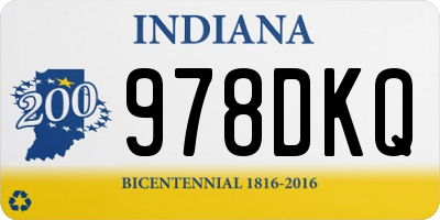 IN license plate 978DKQ