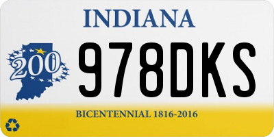 IN license plate 978DKS