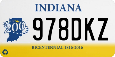 IN license plate 978DKZ